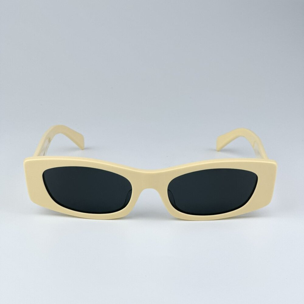 Celine CL40245U 39A BRAND NEW Sunglasses Butter Beige Smoke Geometric Unisex - Picture 5 of 10